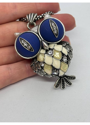 Подвеска бижутерная Сова 40*50*20 мм 74 см Синий No Brand (350633888)
