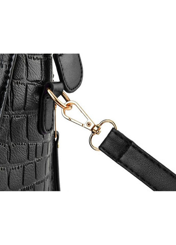 Жіноча сумка через плече коричнева еко шкіра з брелком зміїний принт ProDobro (363259301)