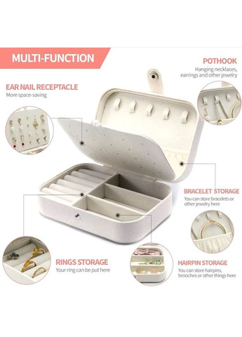 Вмістка скринька для ювелірних прикрас середнього компактного розміру, рожева No Brand (305570373)