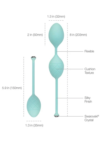 Вагінальні кульки Frisky Teal 3,2 см Pillow Talk (316252301)