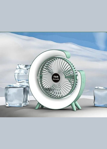 Аккумуляторный настольный вентилятор Fan F2 Портативный складная мини USB ветродуйка LED-подсветка Белый No Brand (331183942)