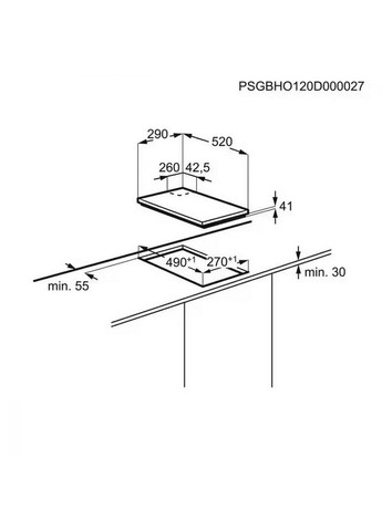 Варочная поверхность газовая EGC3322NVK Electrolux (314929681)