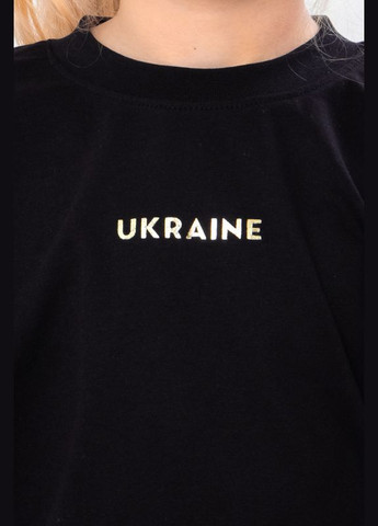 Черная повседневный рубашка с рисунком Носи своє