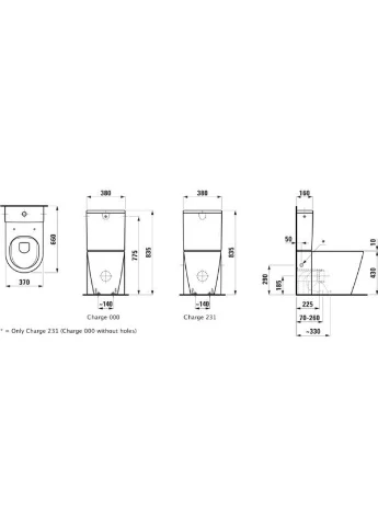 Підлоговий унітаз KARTELL, білий/матовий, овальна Laufen (401883388)