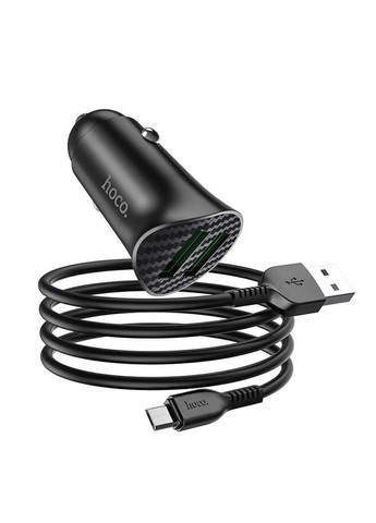Автомобільний Зарядний Пристрій Z39 QC3.0 Micro 2USB Колір Чорний Hoco (340935386)