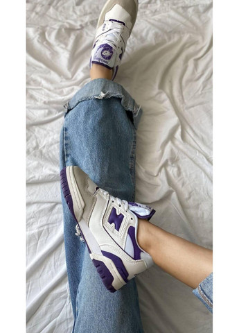 КРОСІВКИ ЖІНОЧІ NEW BALANCE 550 WHITE PURPLE НЬЮ БЕЛАНС 550 No Brand білі демісезони (368869506)