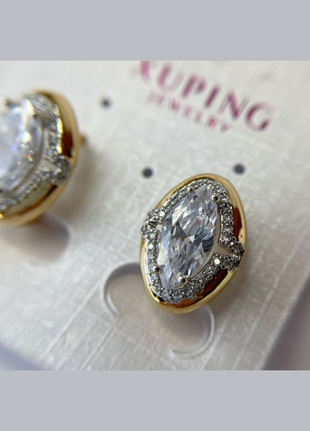 Серьги позолота Xuping Ювелирная бижутерия Классические овальные 16 мм S15242 Xuping Jewelry (328943385)