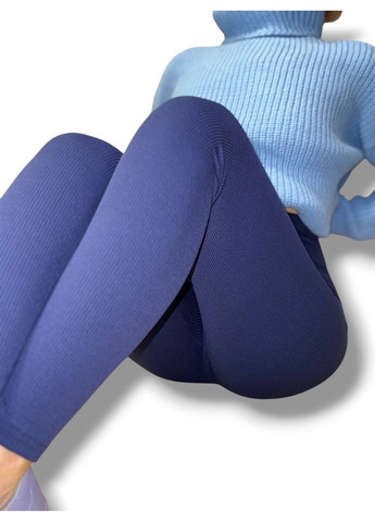 Лосины эластичные в рубчик женские с высоким широким поясом классические без утепления демисезон 99-101см No Brand Лосини в рубчик класичні без підкладки фуксія (342758754)