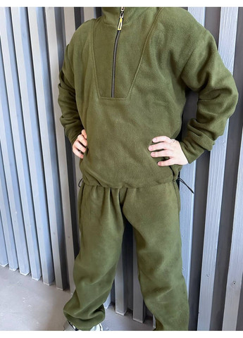 Оливковый (хаки) зимний термо костюмы для всей семьи – тепло, стиль и комфорт! брючный queensleep_7km 020 D