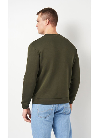 Хаки мужской свитшот с вышивкой vishivano4ka 0017 геометрический вышивка (369003718)