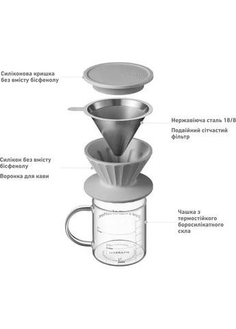 Заварник для кави CD1024 Ink Grey (CD1024-IG) BUYDEEM (351363225)