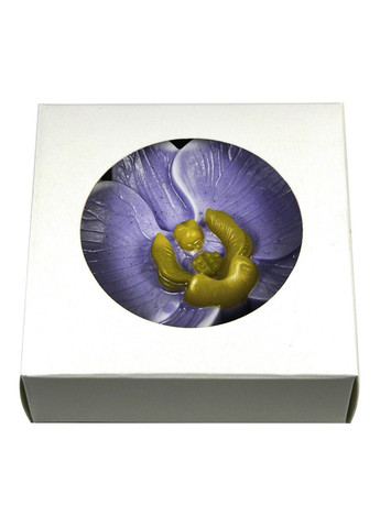 Мило ручної роботи подарункове жіноче Орхідея в коробочці бузкова 100г Bila Lileya (300102586)