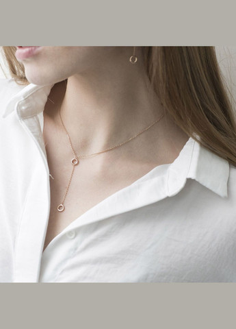 Кольє Кружечки в червоному золоті кол01838 40 Oniks (264022795)