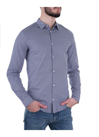 Синяя рубашка Emporio Armani