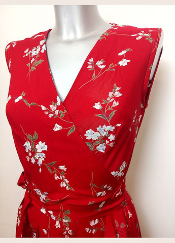 Красное вечернее длинный сарафан на запах 2 Льва