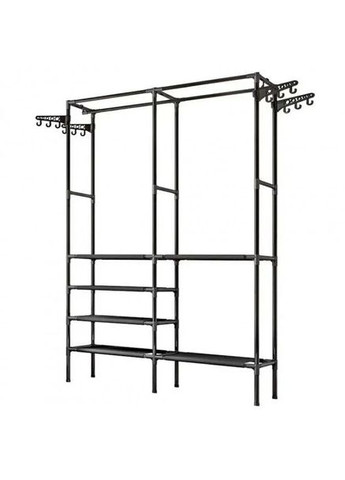 Шкаф-органайзер металлический 160x112x46см, вешалка для одежды с полками до 15 кг No Brand (361669374)