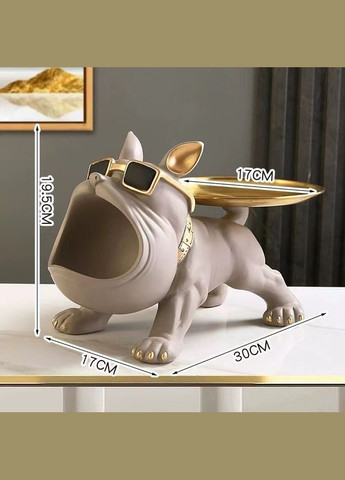 Керамическая статуэтка-органайзер для мелочей в виде бульдога No Brand (335355610)