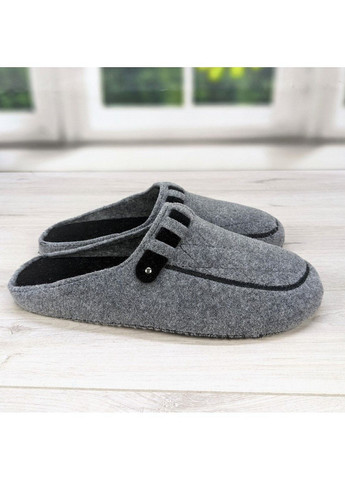 Серые тапочки мужские комнатные klerotex фетровые для ламината No Brand