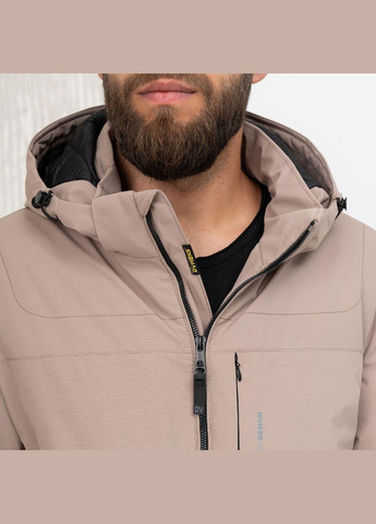 Бежева демісезонна чоловіча куртка весна-осінь великого розміру SK