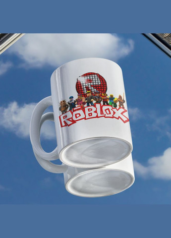 Белая кружка с оригинальным принтом онлан игры Roblox "Игровой мир Roblox. Роблокс" Кавун Чашка (316113130)
