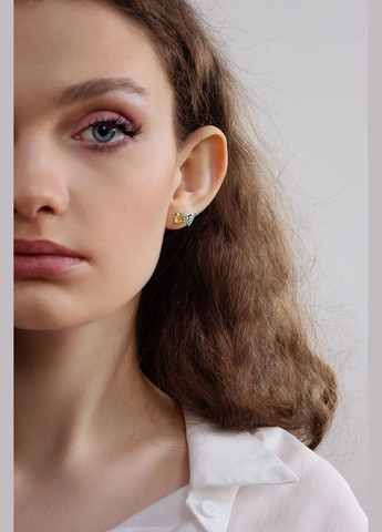 Серебряные серьги-гвоздики Бабочки (4895) IRIJ (331017210)