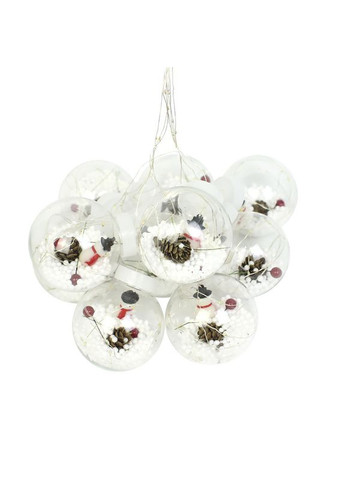 Світлодіодна гірлянда Y005 Snowman Тепле світло 3.5 м святкова новорічна світні кульки 1 шт. Lesko (349729836)