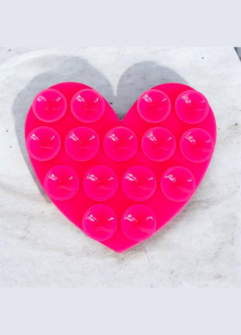 Тримачі ліппери із присосками для смартфонів у формі сердця Рожевий No Brand (326803394)