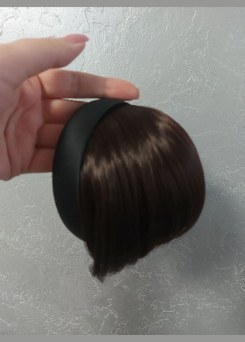 Накладна чолка на обручі колір гіркий шоколад No Brand (302010382)