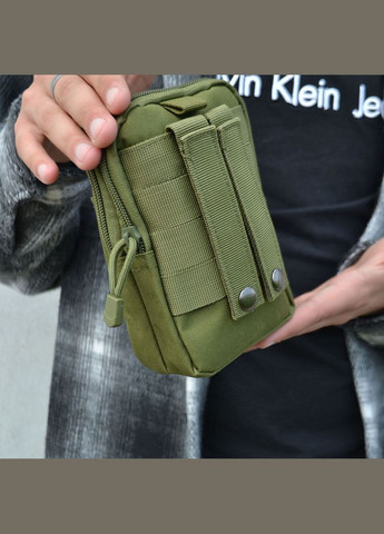 Тактична сумка - сумка для телефону, система MOLLE органайзер тактичний з кордури. Колір: хакі No Brand (298571305)