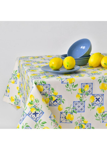 Скатерть с водоотталкивающей пропиткой 140х170 см хлопок лимон IDEIA (365289170)