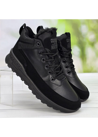 Черные зимние мужские зимние ботинки Progress