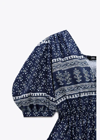 Топ лето,синий в узоры, Zara (295458172)