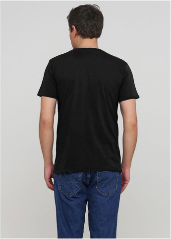 Черная футболка мужская черная 385-24 с коротким рукавом Malta