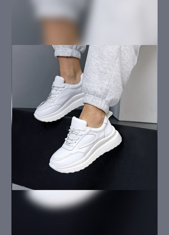 Белые демисезонные комфортные женские кроссовки No Brand