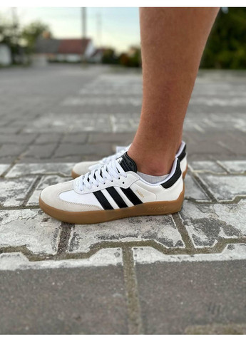 КРОССОВКИ ЖЕНСКИЕ ADIDAS PUIG SAMBA PALACE WHITE BLACK АДИДАС No Brand чёрные демисезоны (368862176)