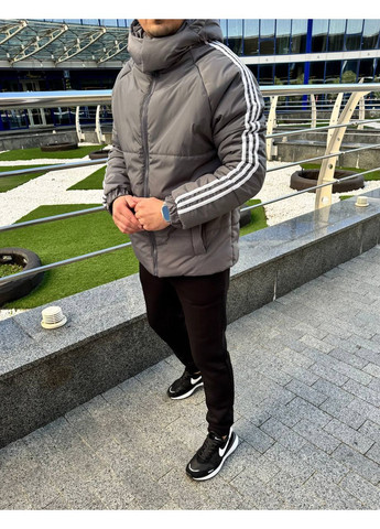 Графитовая мужская зимняя куртка Osoblyva