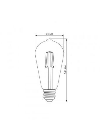 LED лампа TITANUM Filament ST64 6W E27 2200K бронза (TLFST6406272A) Videx (305757252)