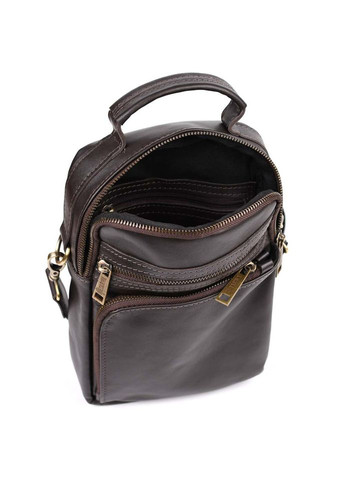 Сумка через плече з ручкою вертикальна GС-0120-4lx коричнева наппа TARWA (298684258)