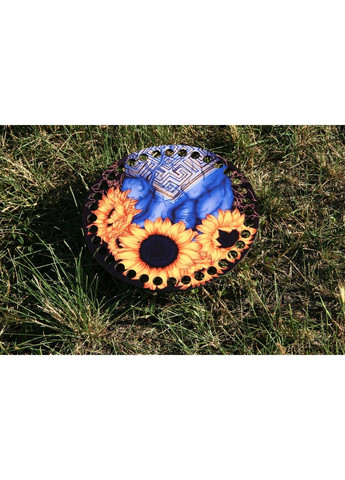 Круглое донышко с рисунком для корзин (ХДФ) Сердце в подсолнухах No Brand (361203207)