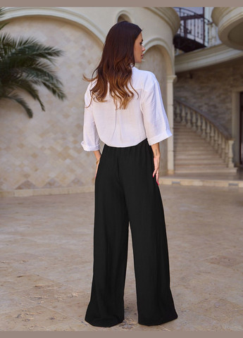 Трендовые льняные брюки на резинке No Brand (328098368)