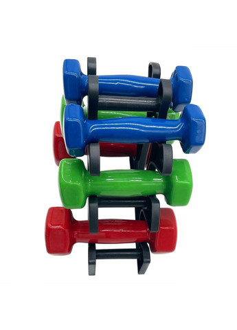 Набор виниловых гантелей на подставке Vinyl Dumbbell Set NE VIN 124, 2 шт по 1 кг, 2 кг, 3 кг Newt (364134188)