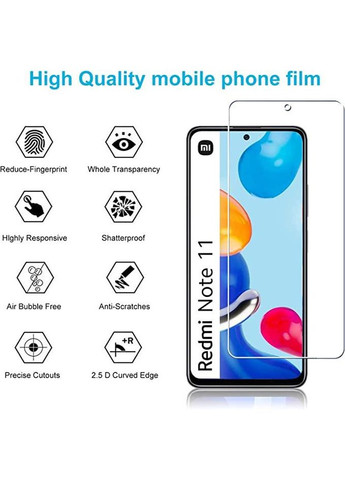 Захисна плівка із загартованого скла Didisky для Xiaomi Redmi Note11 (4 шт) No Brand (301854279)