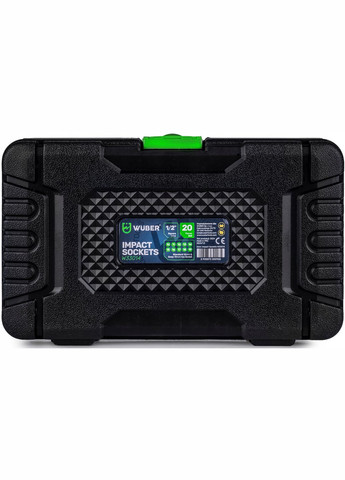 Набор ударных торцевых головок 1/2» 10-19мм Wuber (340072977)