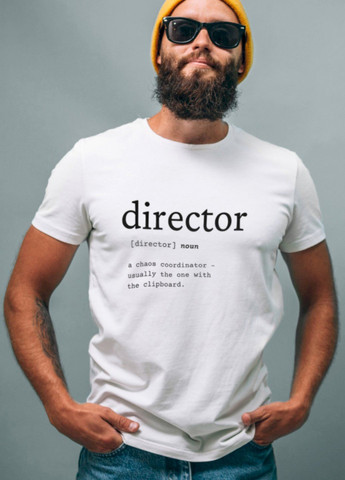 Біла футболка біла чоловіча "director" Ctrl+