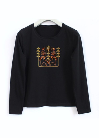 Жіночий лонгслів з сучасною етно вишивкою Воля Ladan - (301026292)