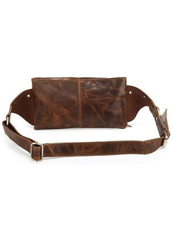 Сумка на пояс через плече чоловіча з натуральної шкіри маленька Коричневий 35180 John McDee (335008007)