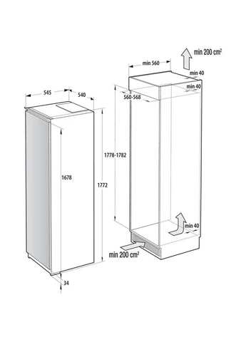 Вбудований холодильник RI517E41WF (HI31282) Gorenje (399745451)