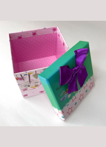 Подарочная упаковка Коробка картонная с фиолетовым бантиком 100 мм x 90 мм Finding (316248805)