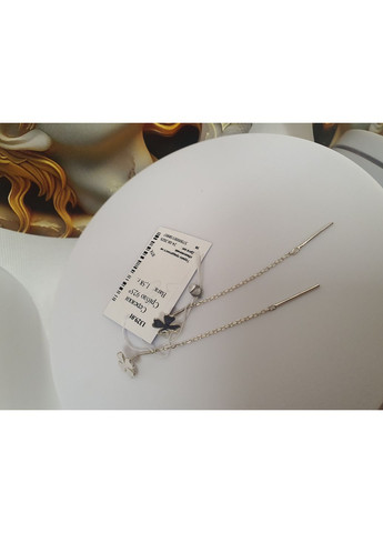 Сережки протяжки срібло 925 проби конюшина, зручні No Brand (328263862)