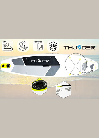Дошка для серфінгу Thunder sup-planet-lime (285273175)